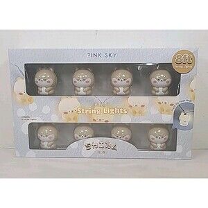 New Pink Sky Kawaii SHIBA Dog 8' Battery Operated 8ft String Lights